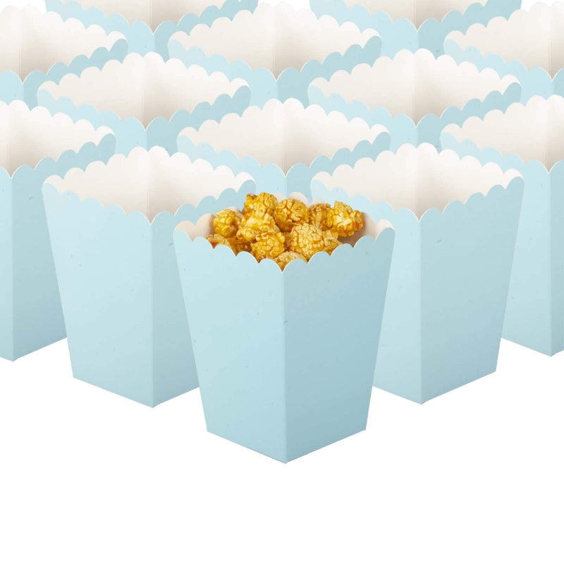 GAKA Baby Blue Popcorn Boxes Mini Paper Popcorn Boxes Set Of 36 Cardboard Containerï¼ŒFor Party Supplies - Image 1